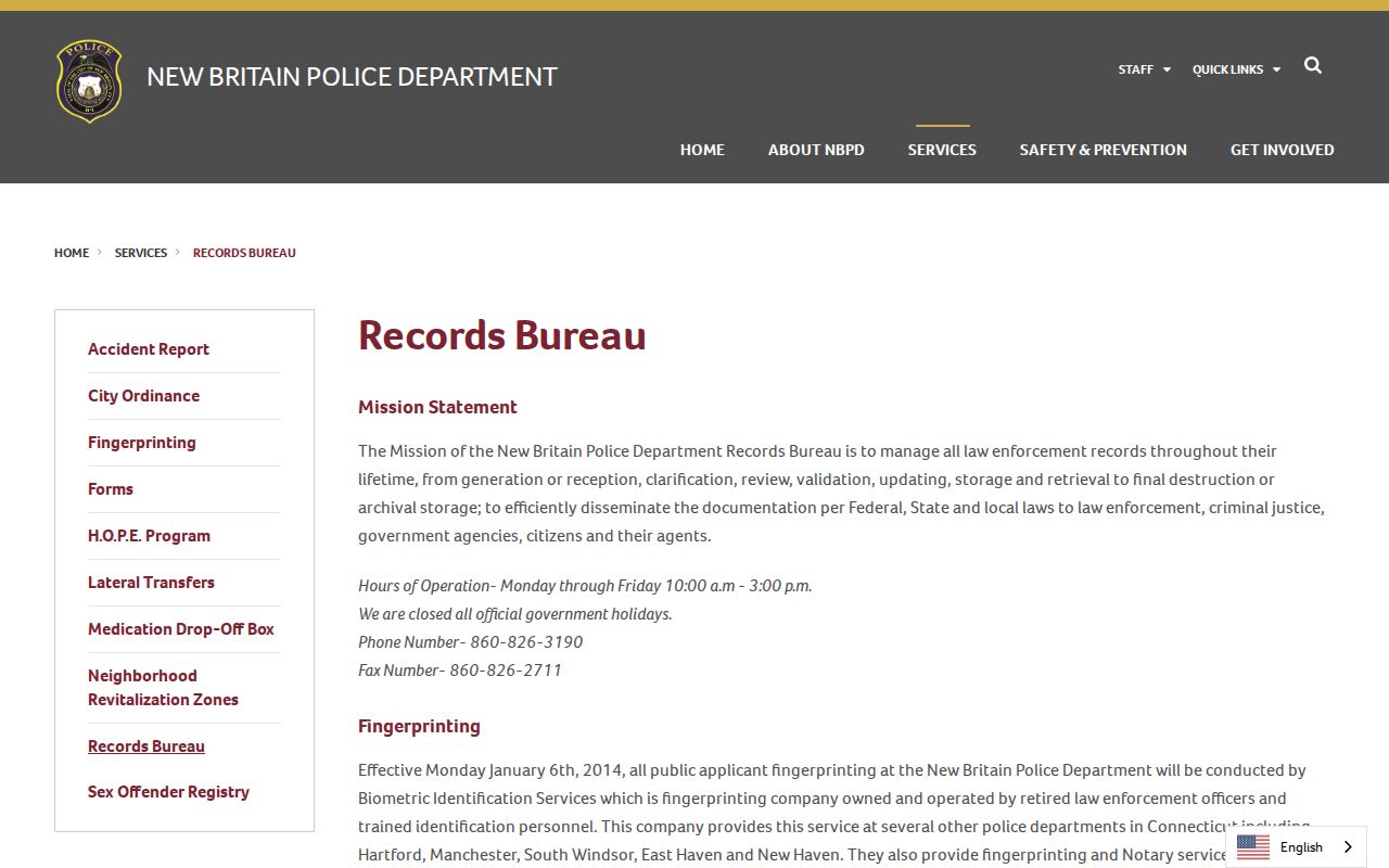 New Britain released inmate mugshot request information from the Police Records Bureau